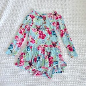 Posh Peanut Long Sleeve Skirted Romper